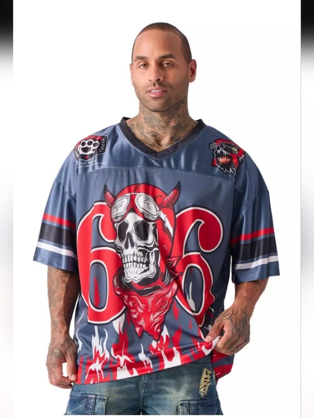REASON Men’s Graphic V-Neck Shirt